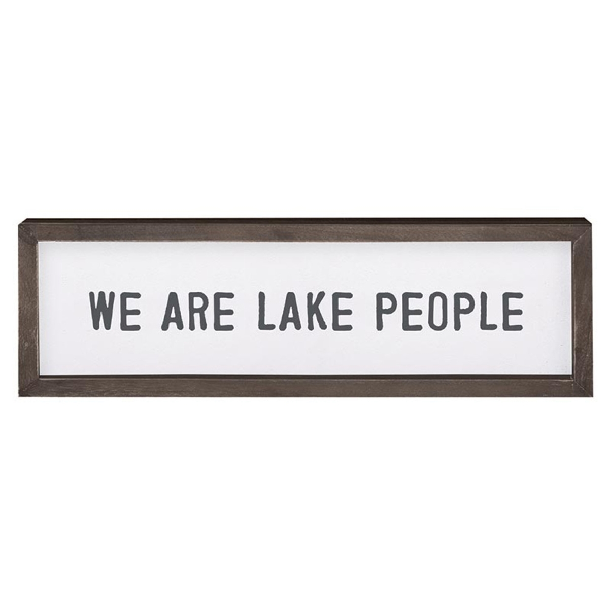 Picture of Santa Barbara Design Studio P0087 18 x 6.5 in. Face to Face Wood Wall Art&#44; We Are Lake People