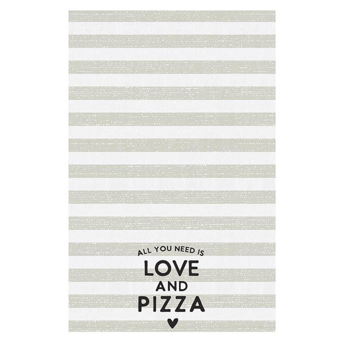 Picture of Santa Barbara Design Studio P2252 Striped Tea Towel - Love & Pizza