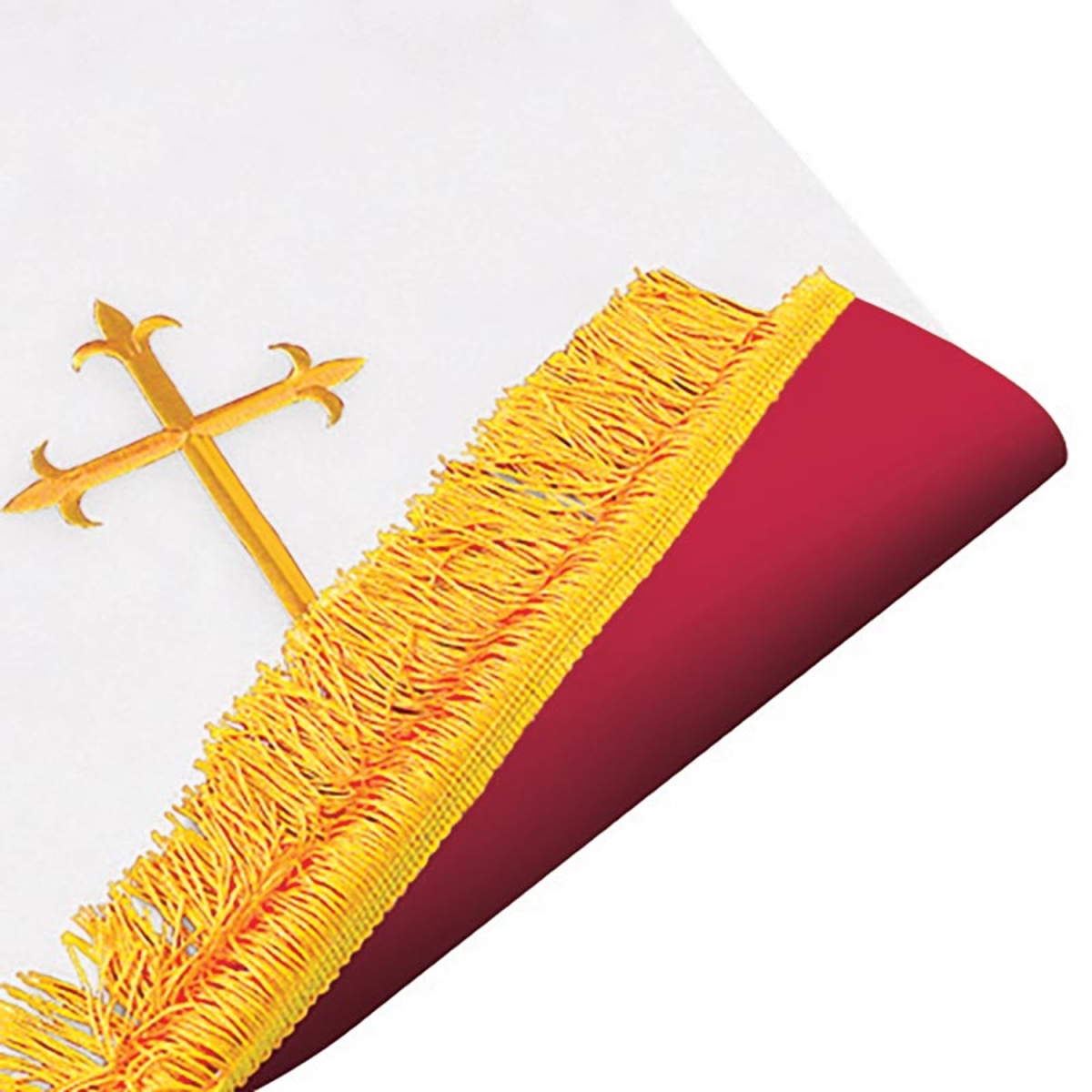 11669MR CTK Reversible Red & White Pulpit Scarf