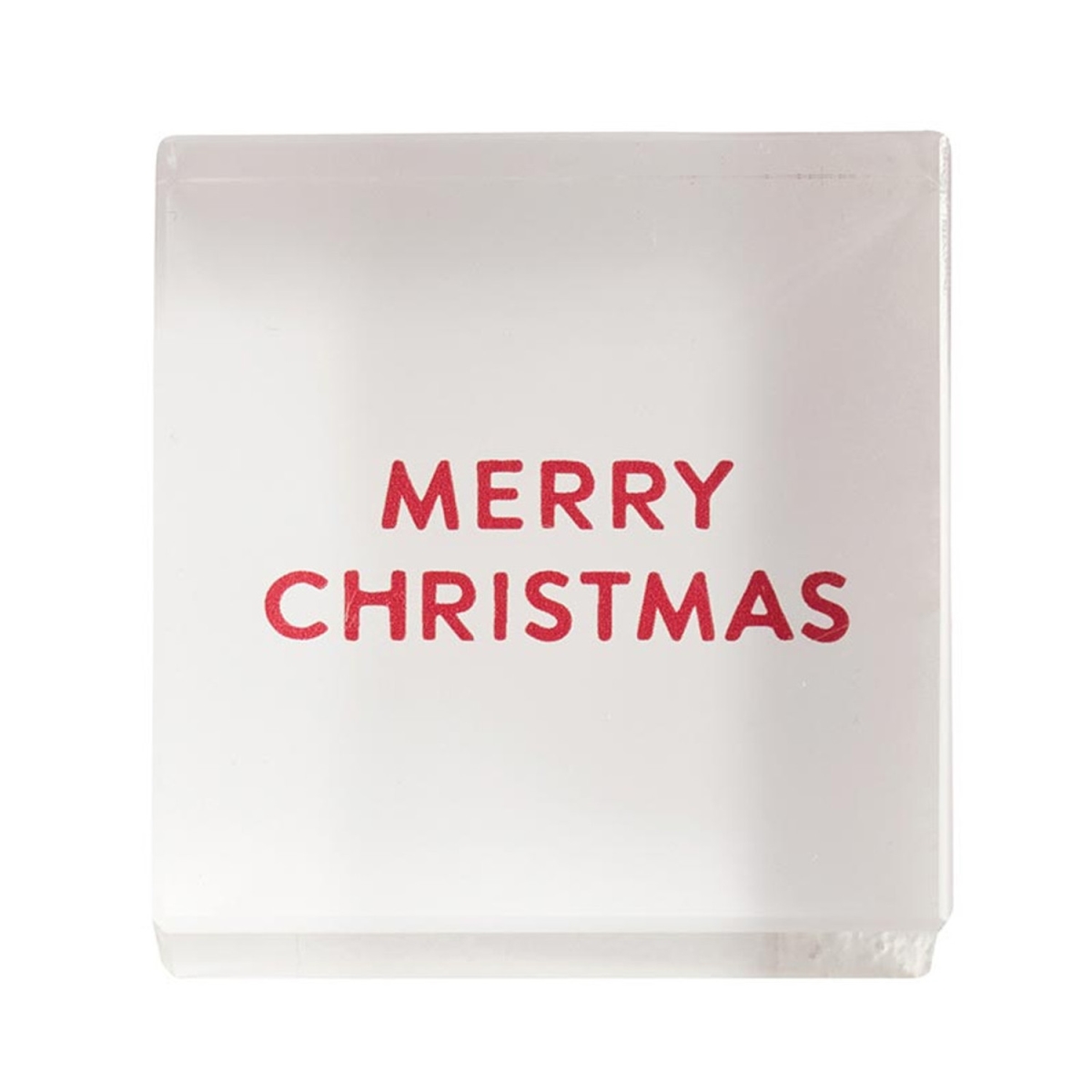 Picture of Santa Barbara Design Studio N6359 2 x 2 in. Face to Face Lucite Block&#44; Merry Christmas