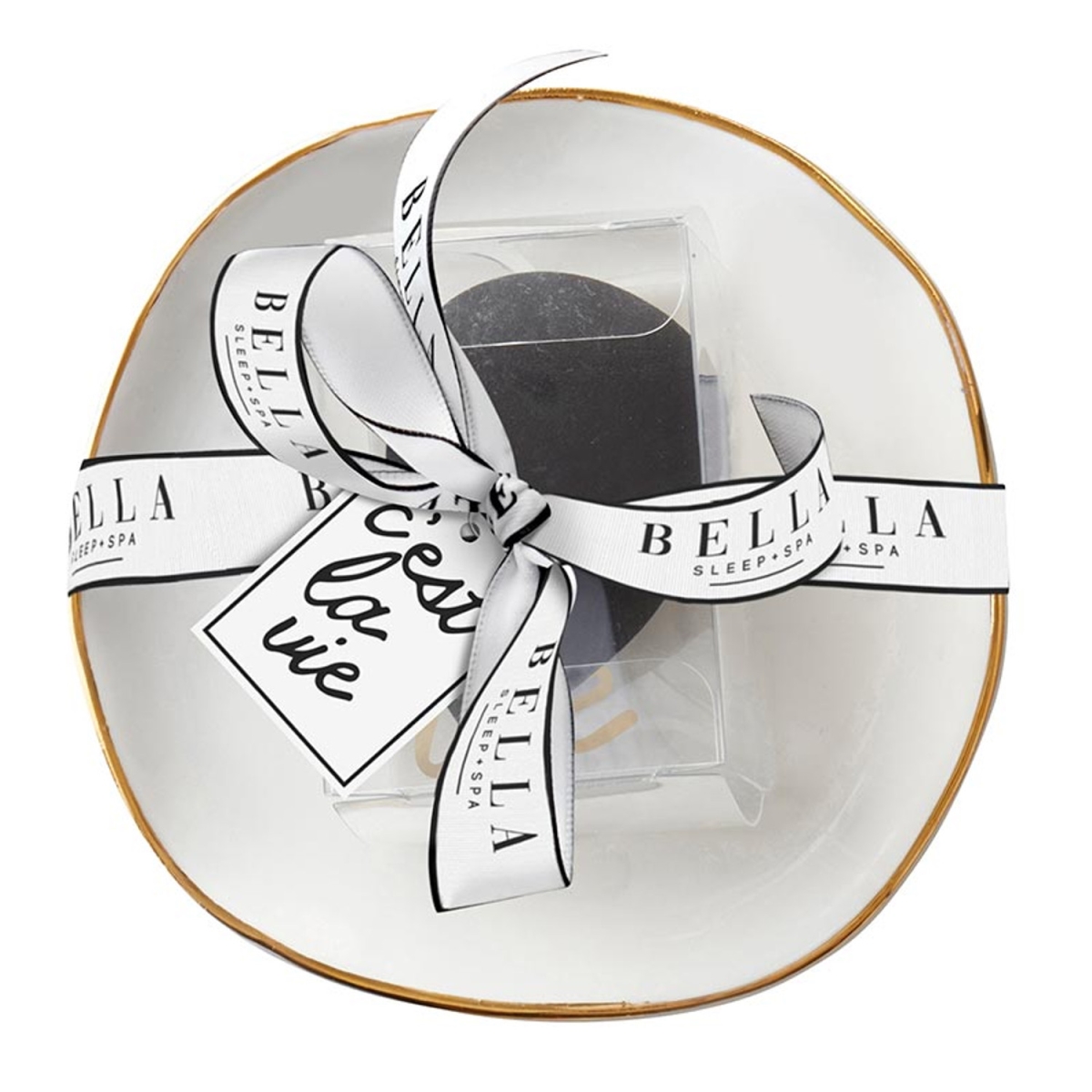 Picture of Bella Apparel N2642 Ceramic Tray with Makeup Blender Sponge&#44; Ivory