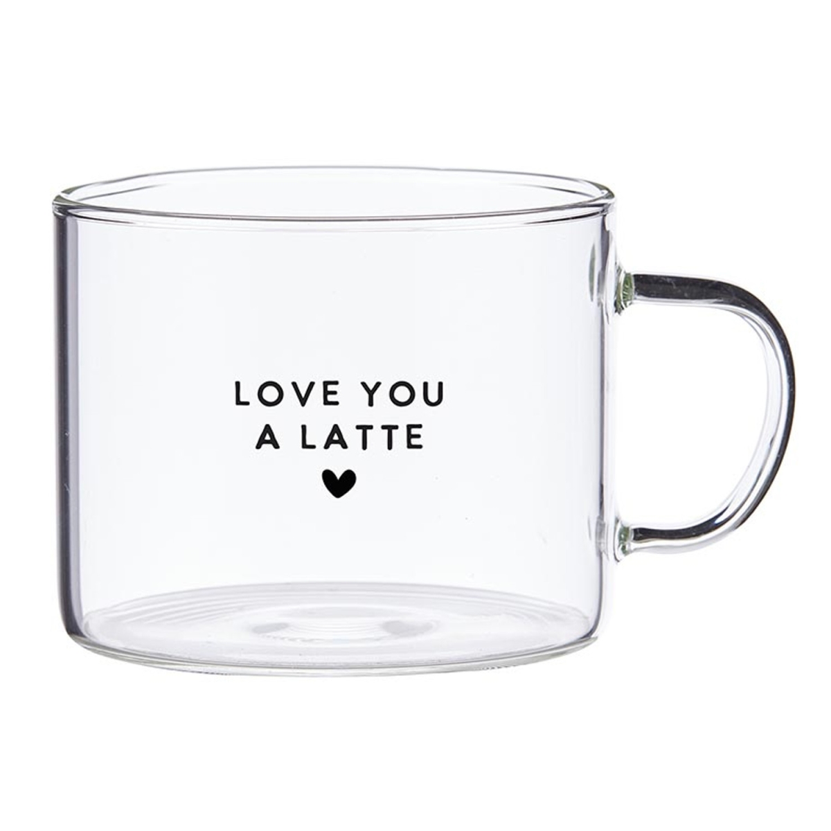 Picture of Santa Barbara Design Studio N0438 16 oz Large Glass Mug - Love You a Latte