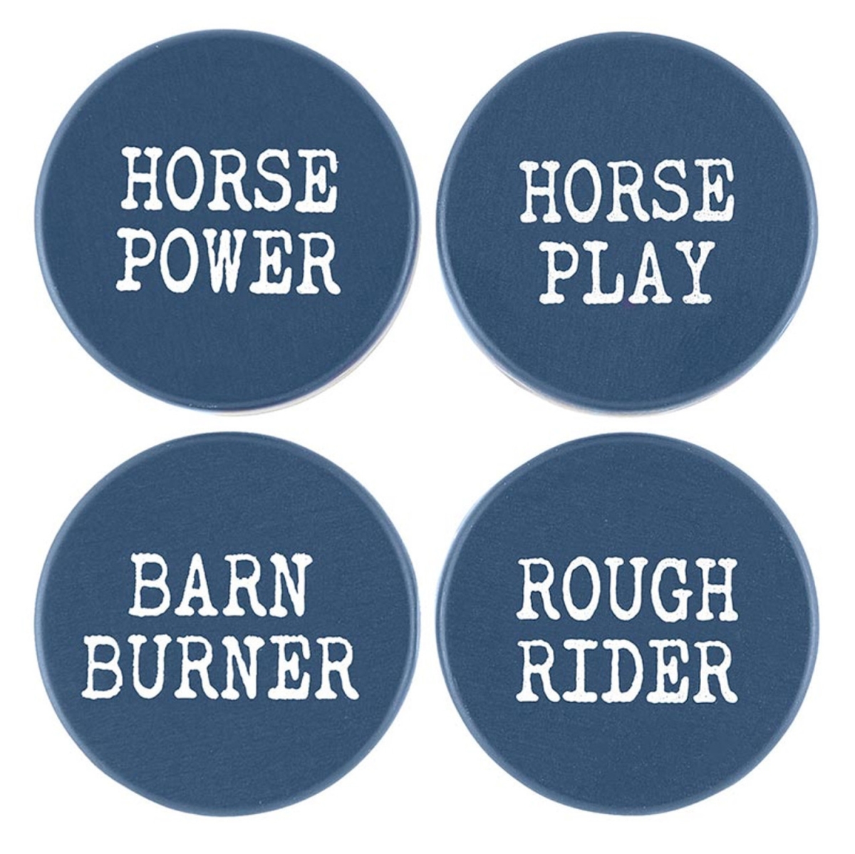 Picture of Santa Barbara Design Studio N6328 Face to Face Wine Stoppers&#44; Horse Play - Pack of 4