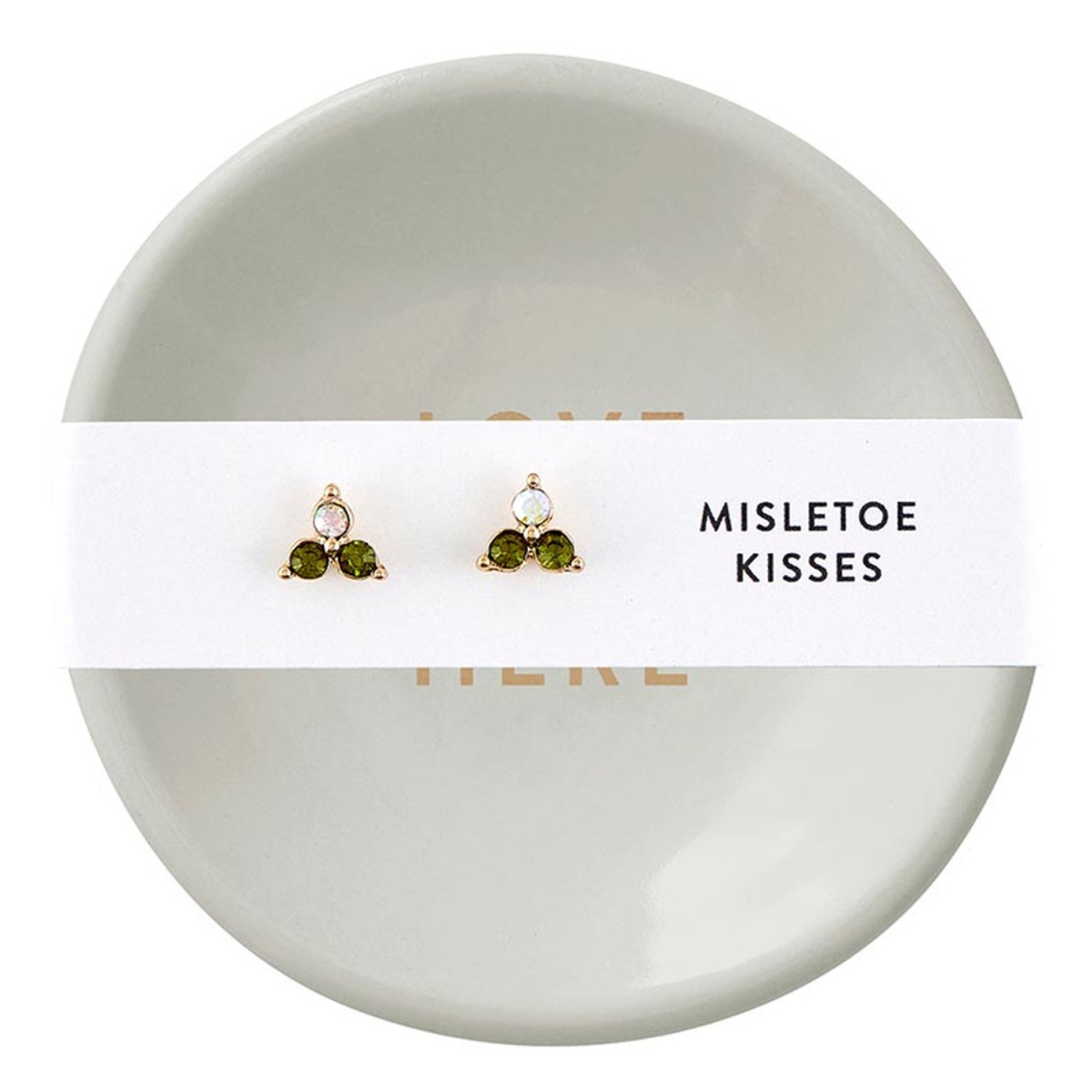 Picture of Santa Barbara Design Studio N5931 Trinket Tray Set with Stud Earring&#44; Mistletoe Kiss
