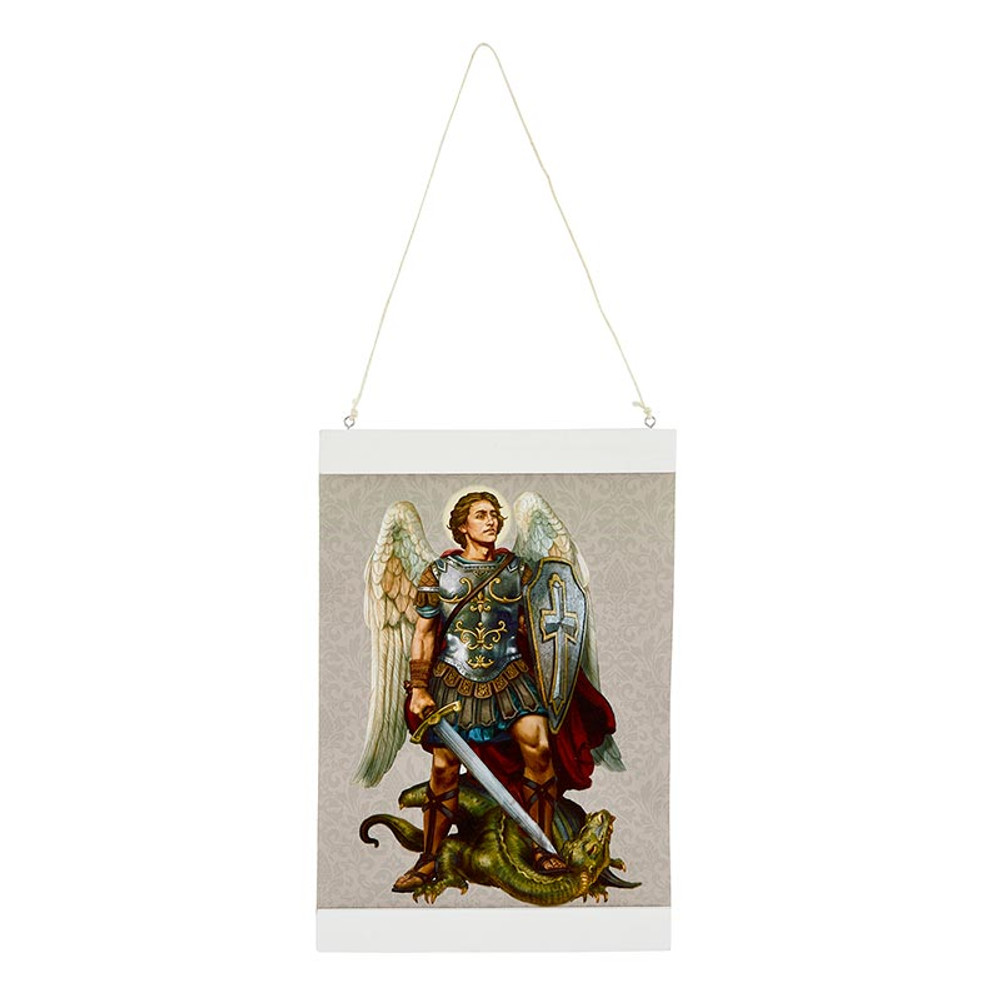 Picture of Christian Brands BK-12882 St. Michael Wall Canvas - Gray