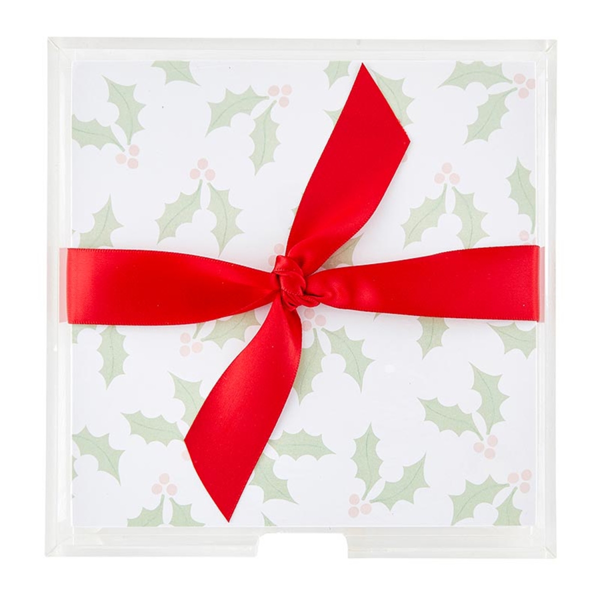 Picture of Slant 10-05580-751 Square Notepad with Tray - Mistletoe