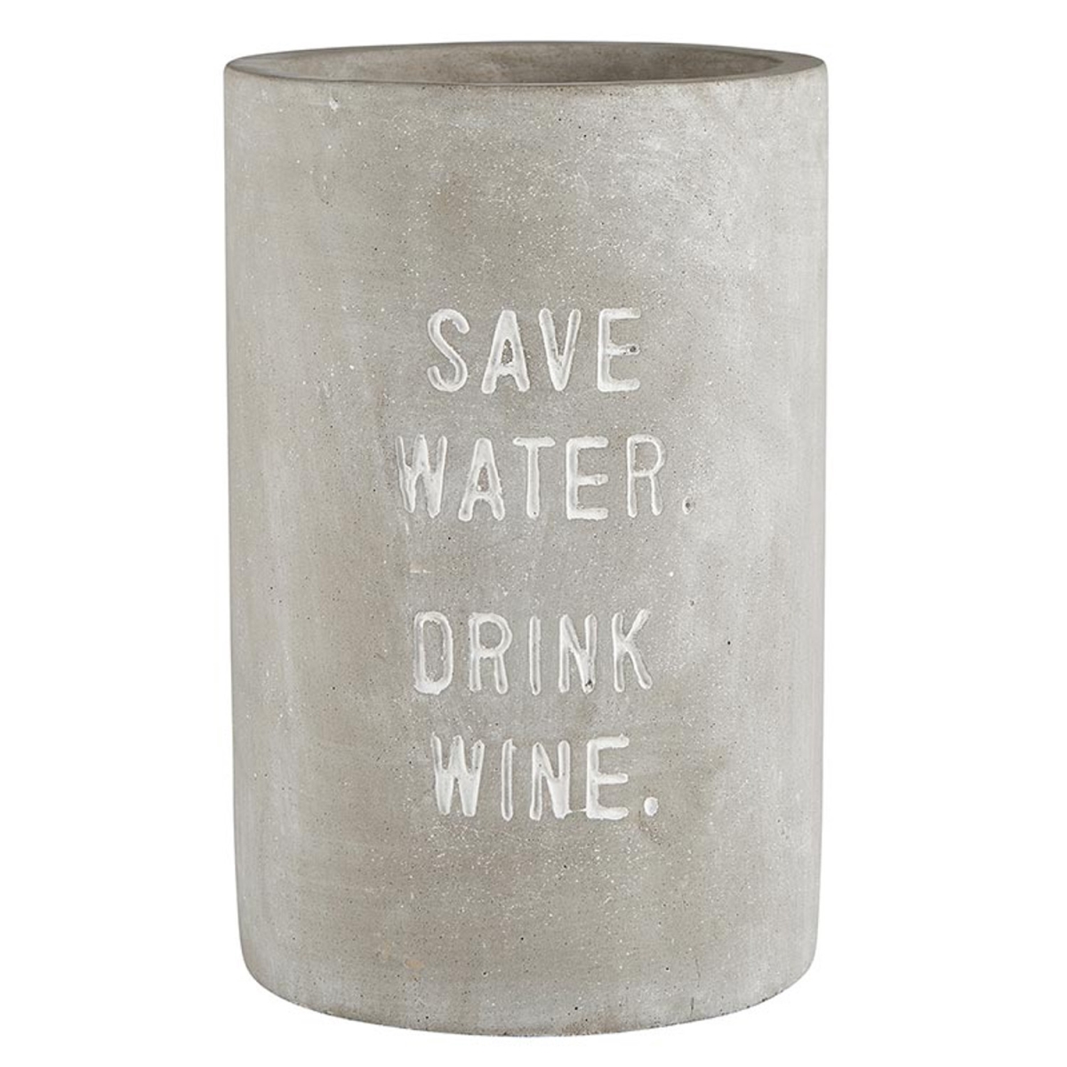 Picture of Santa Barbara Design Studio P2247 Cement Wine Chiller, Save Water. Drink Wine.