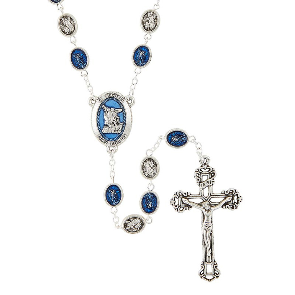 G4585 Enamel Michael Rosary