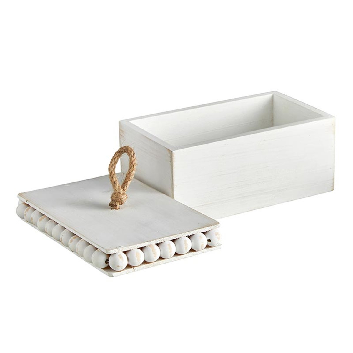 Picture of 47th & Main CMR452 5 x 8 x 4.5 in. Beaded White Box&#44; Large