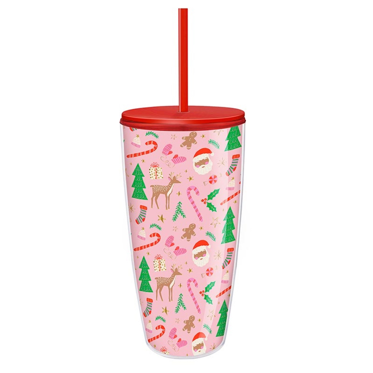 Picture of Slant 10-07020-081 22 oz Double-Wall Grayson Tumbler - Holiday Pattern
