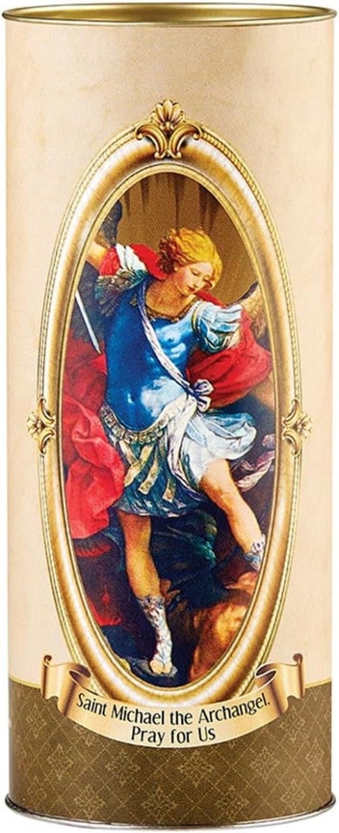 Picture of Will & Baumer L5050 6 in. Paper Prayer Candle&#44; Saint Michael
