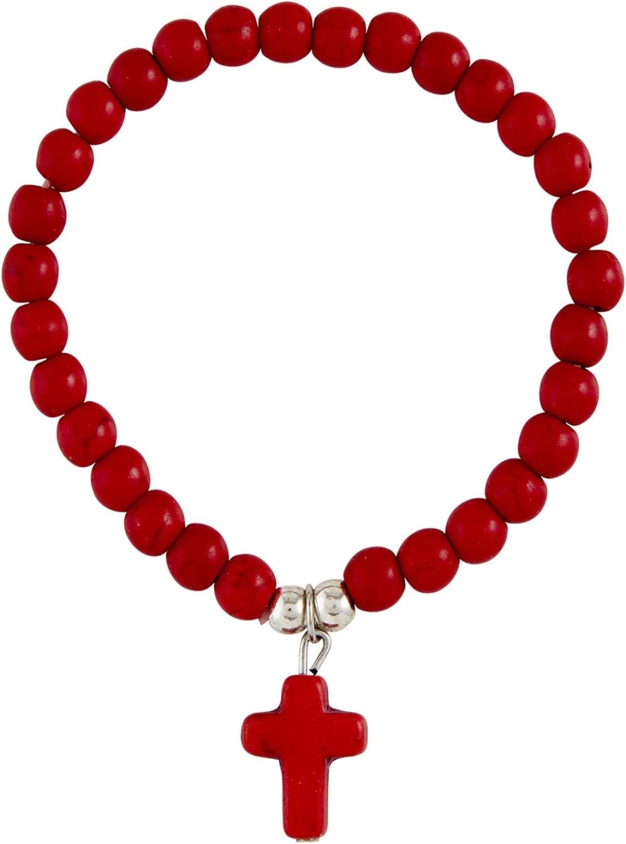Picture of Faithworks J0874 Cross Bracelet&#44; Red
