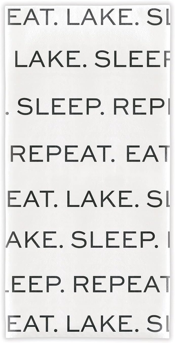 Picture of Santa Barbara Design Studio J2281 30 x 30 in. Face to Face Towel - Eat Lake Sleep
