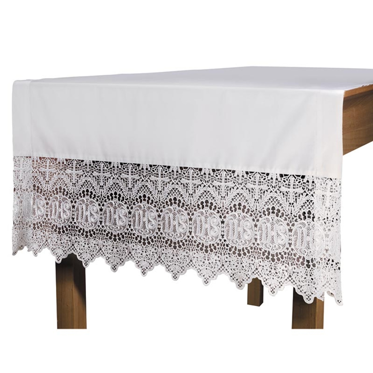 J5540 IHS Lace Edging Altar Frontal
