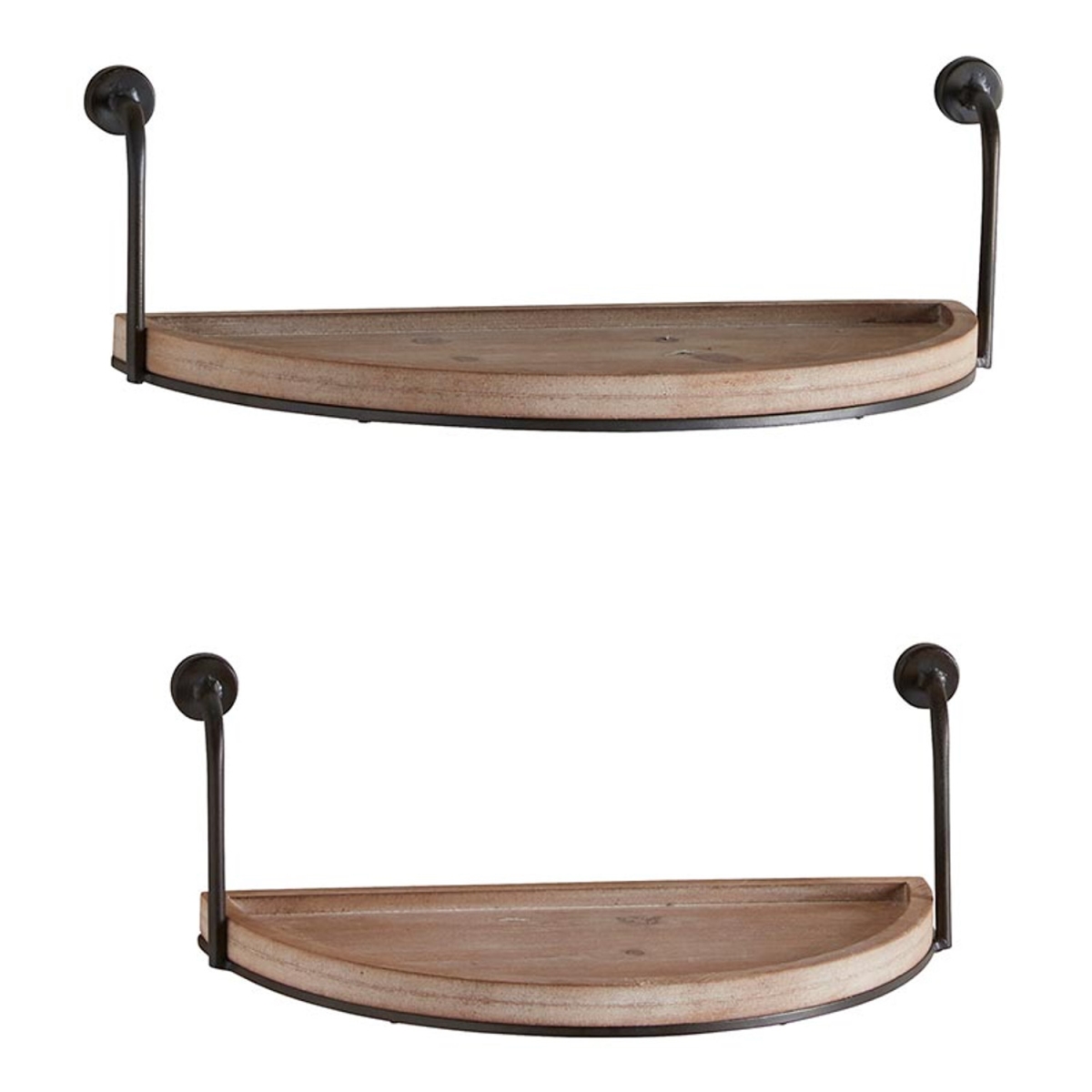 Picture of 47th & Main CMR153 Semicircle Wood & Iron Shelves&#44; Set of 2