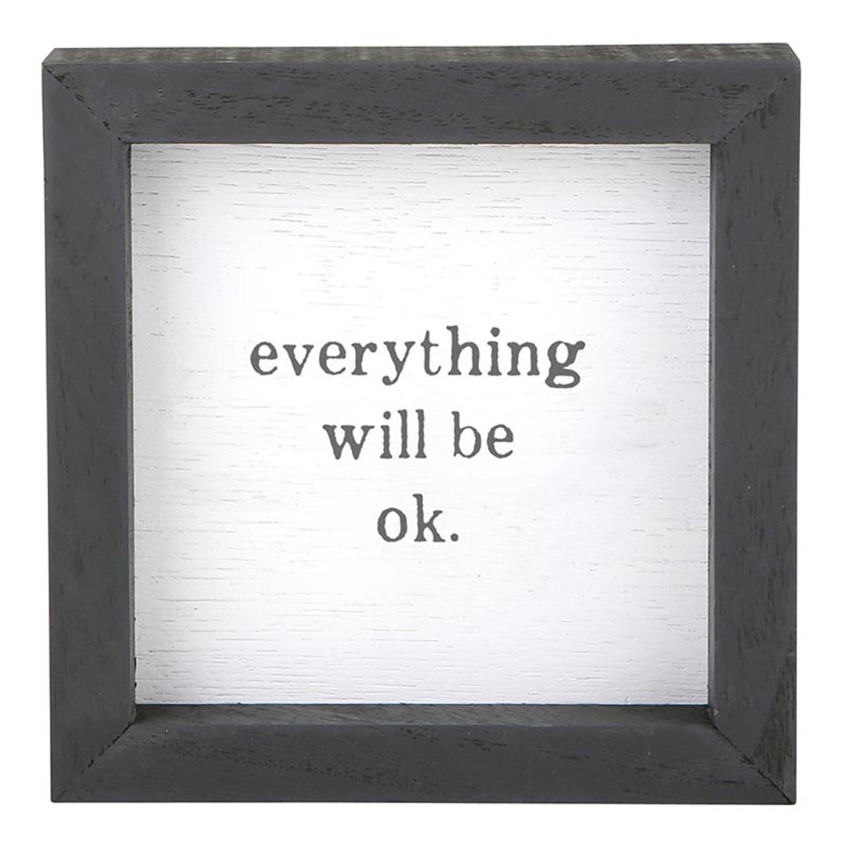 Picture of Santa Barbara Design Studio L2088 6 x 6 in. Face to Face Petite Word Board Framed Wall Art&#44; Everything Will Be Ok