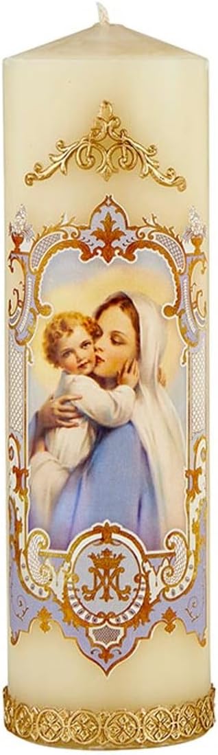 Picture of Will & Baumer L5242 Religious Vintage Devotional Candle&#44; Madonna & Child