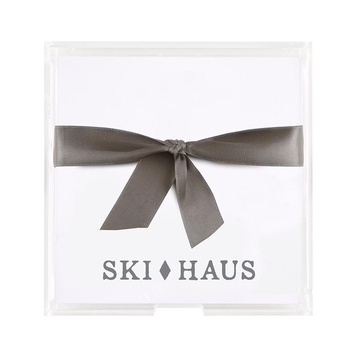 Picture of Santa Barbara Design Studio L6878 6 x 6 in. Face to Face Acrylic Notepaper&#44; Ski Haus