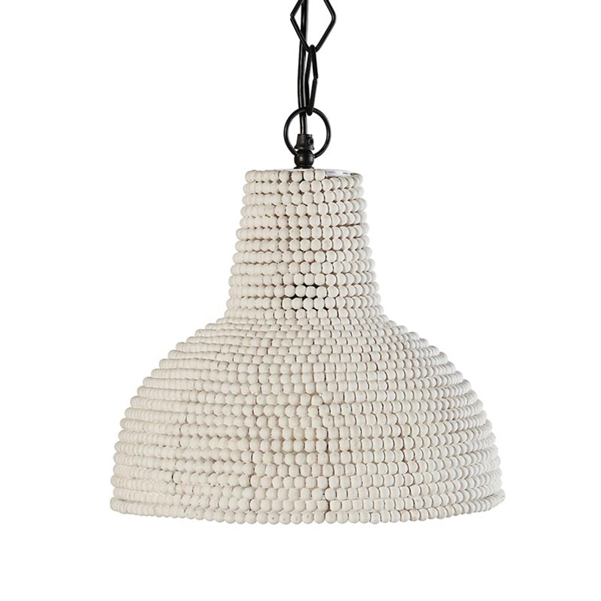 Picture of 47th & Main DMR045 13 x 13 x 13 in. White Beaded Hanging Lamp