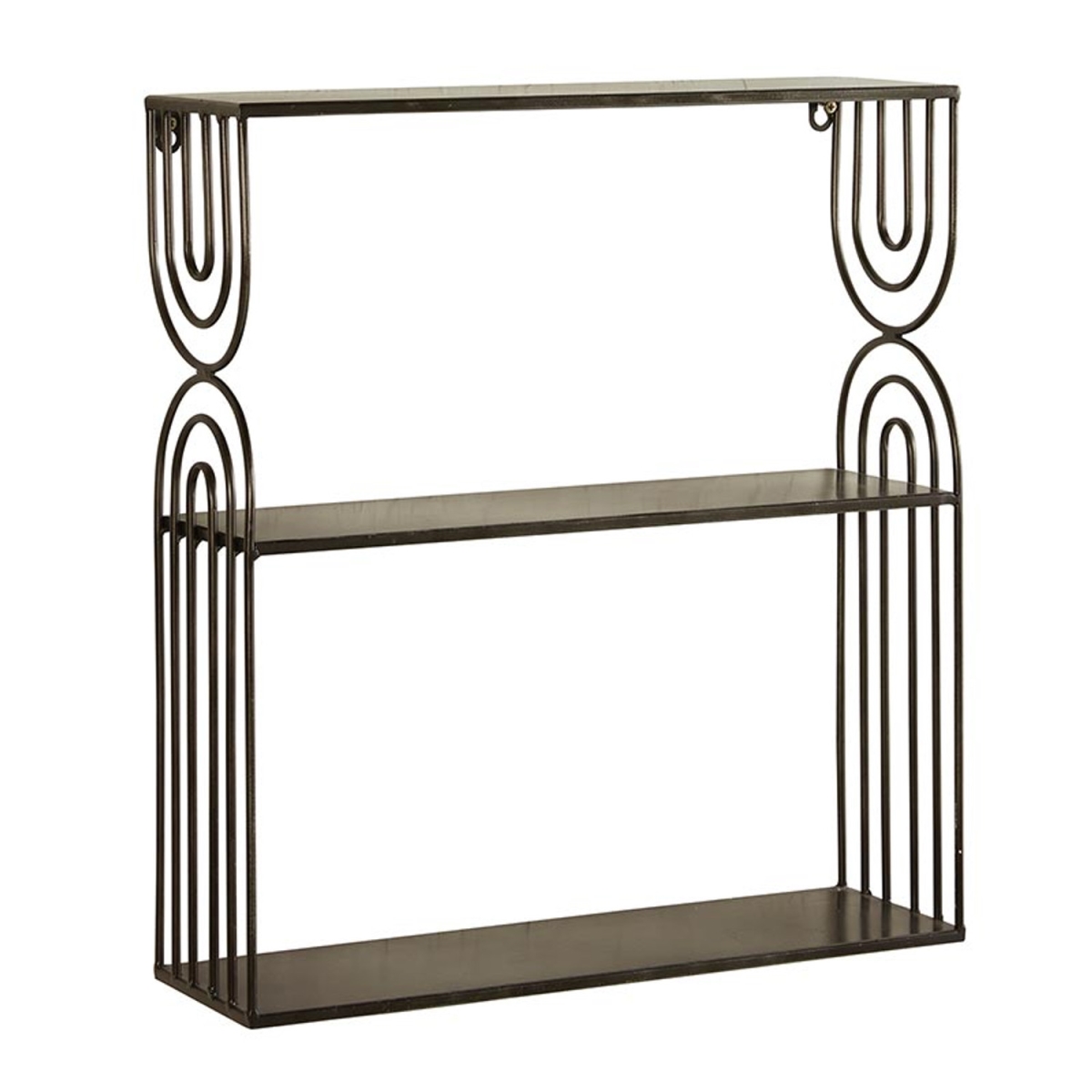 Picture of 47th & Main DMR313 19 x 6 x 21 in. Black Curvy Wall Shelf