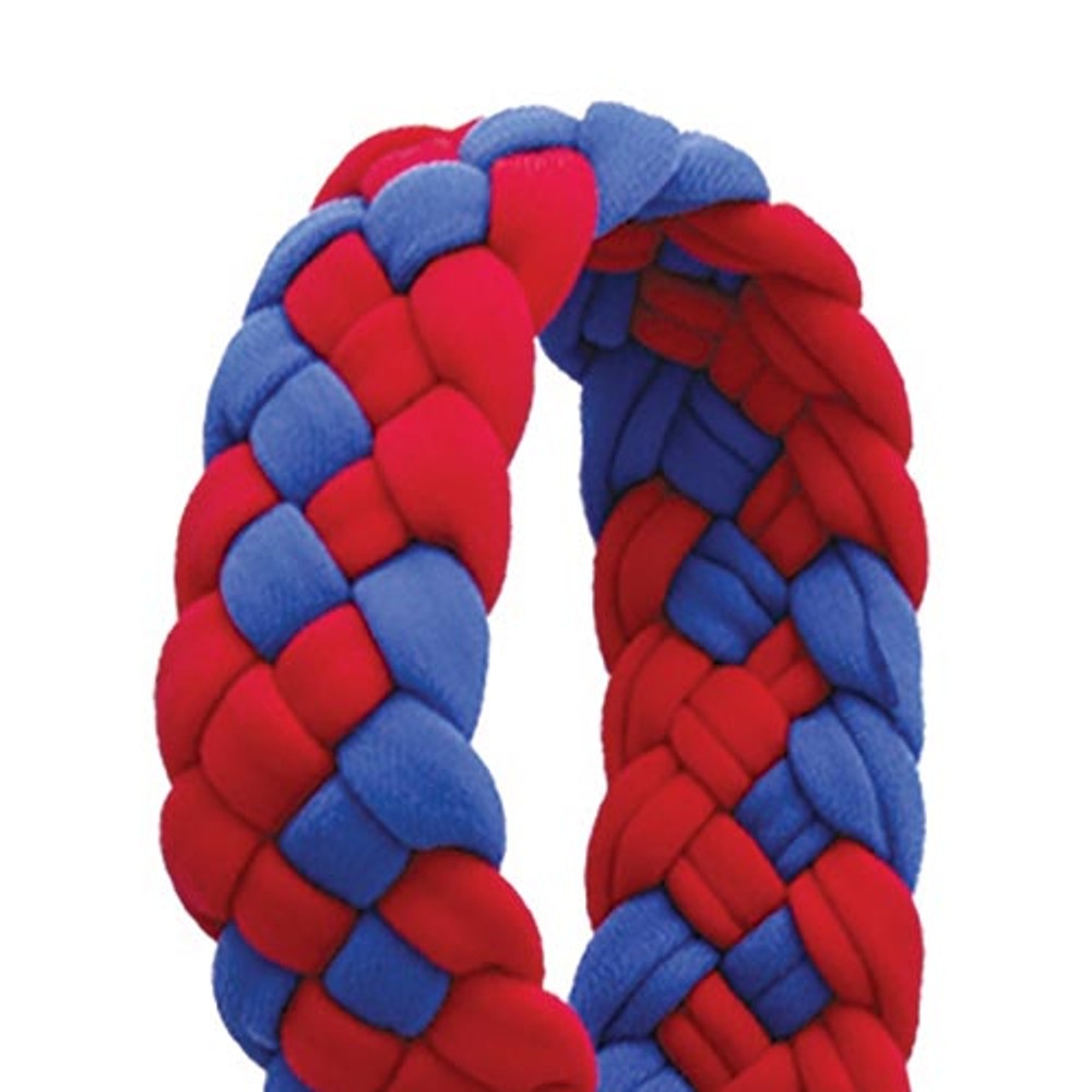 P49317 Braided Lanyard, Red & Royal
