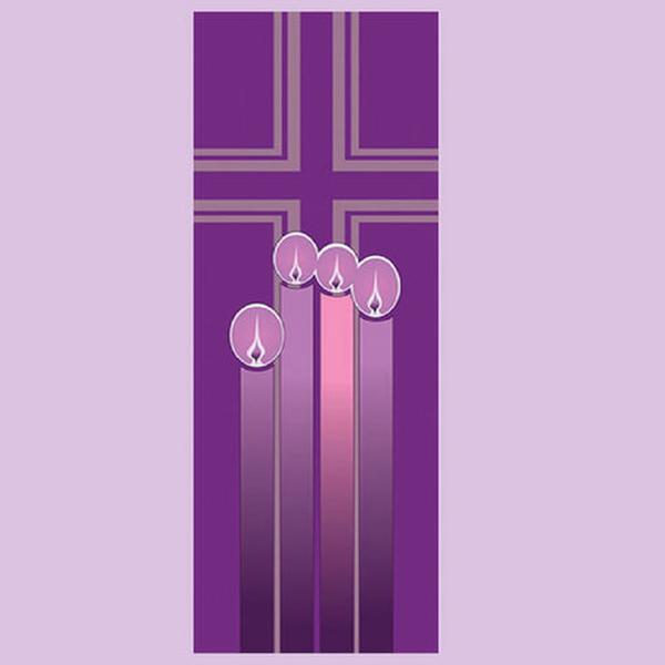 Picture of Christian Brands D13392X6P 2 x 6 ft. Celebration Banners All Seasons Series Advent Candles