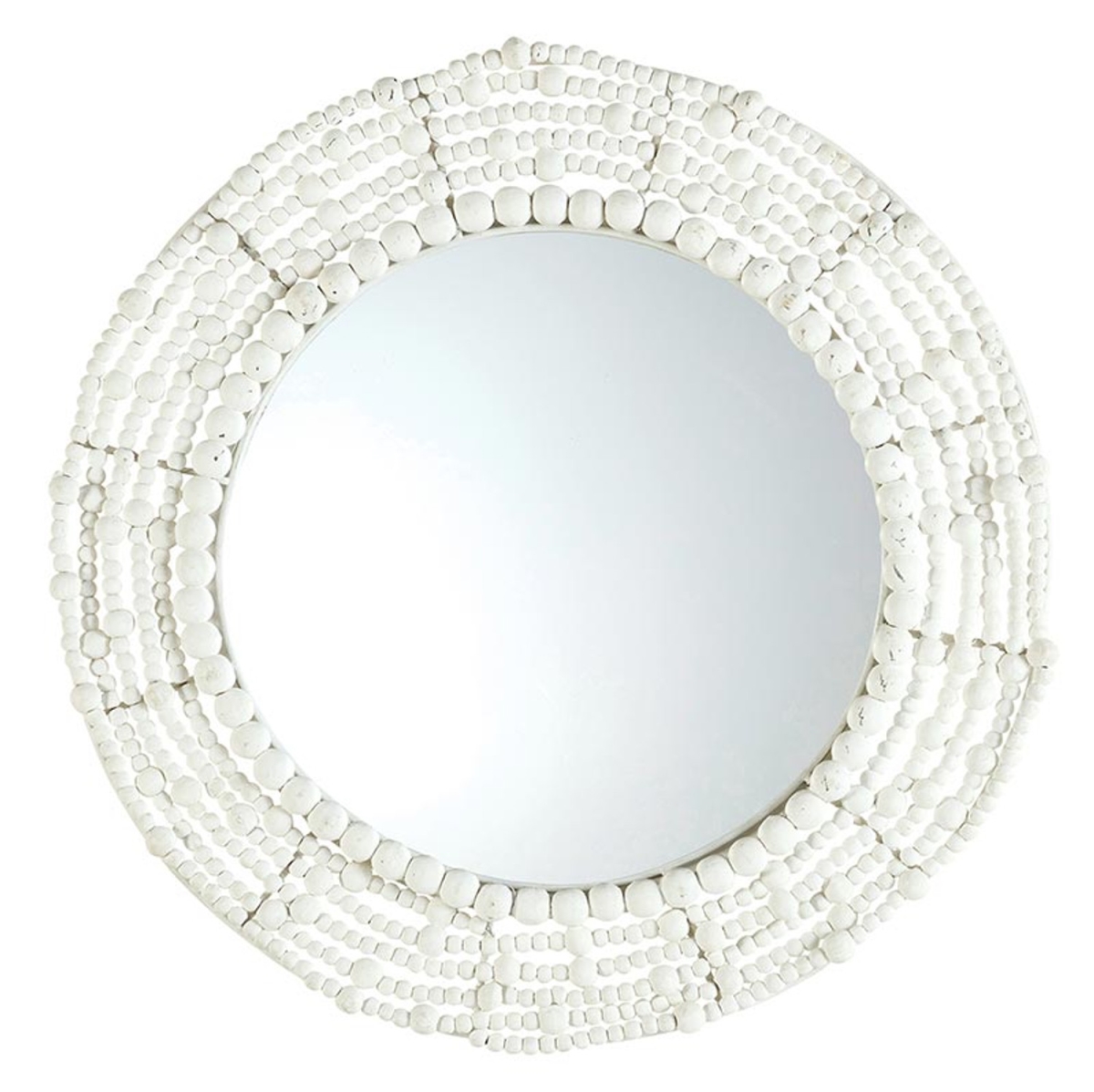 Picture of 47th & Main DMR222 20.25 x 1 in. White Wood Beaded Mirror