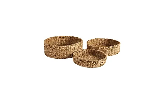 Picture of 47th & Main DMR305 Seagrass Round Chakas Basket - Set of 3