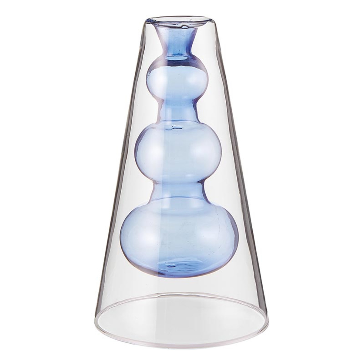 Picture of 47th & Main DMR457 4 x 7 in. Blue Glass Candleholder