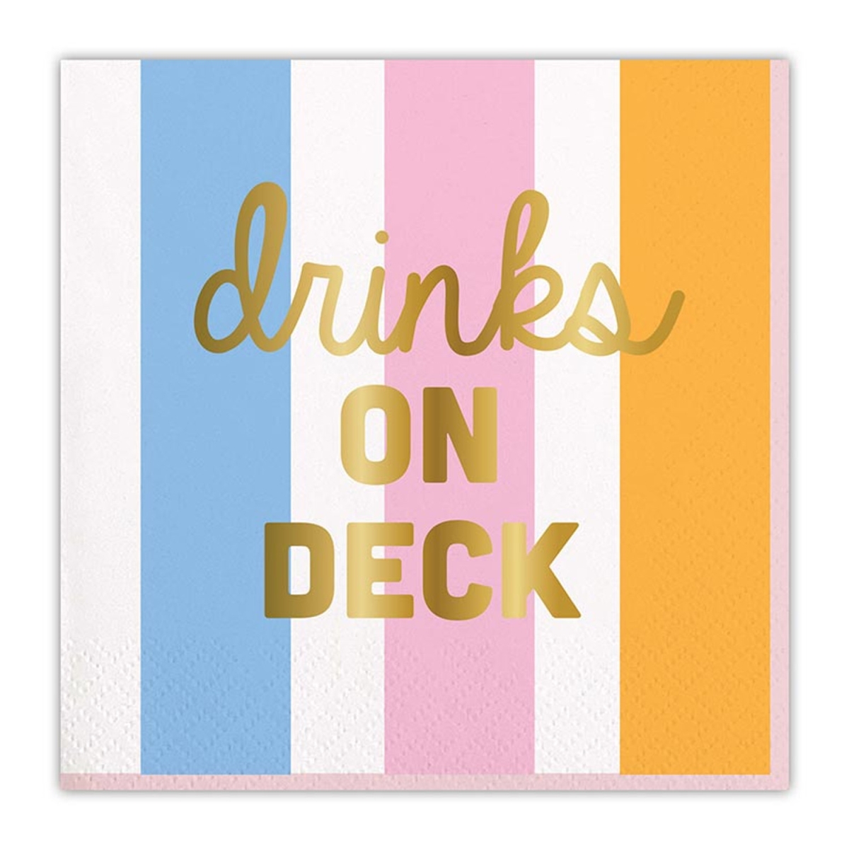 10-05580-675 5 in. Foil Beverage Napkins - Drinks on Deck