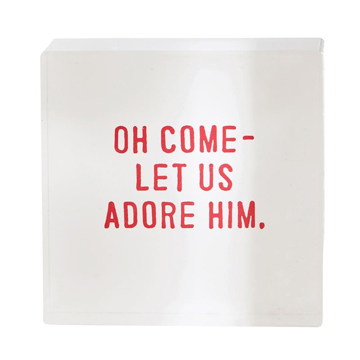 Picture of Santa Barbara Design Studio N6361 4 x 4 in. Face to Face Lucite Block&#44; Adore Him