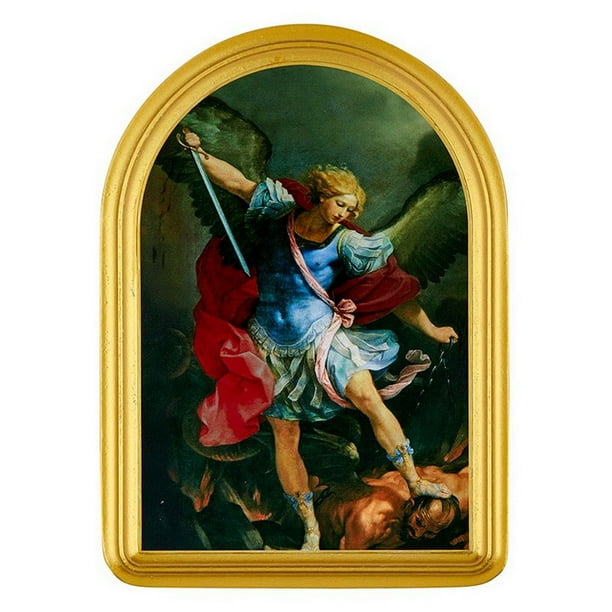 Picture of Christian Brands N5218 Saint Michael Sacred Blessings Wood Plaque