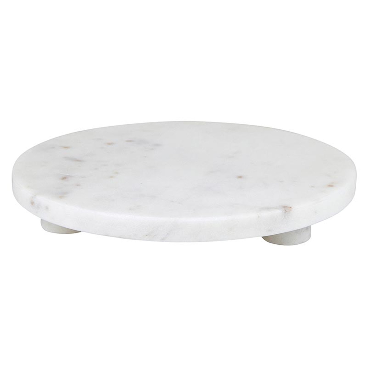 N6530 8 in. Dia. White Marble Stacked Tray