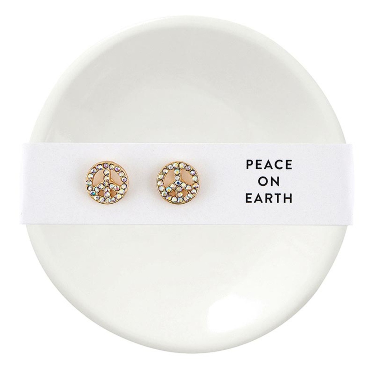 Picture of Santa Barbara Design Studio N5932 Trinket Tray Set with Stud Earring&#44; Peace on Earth