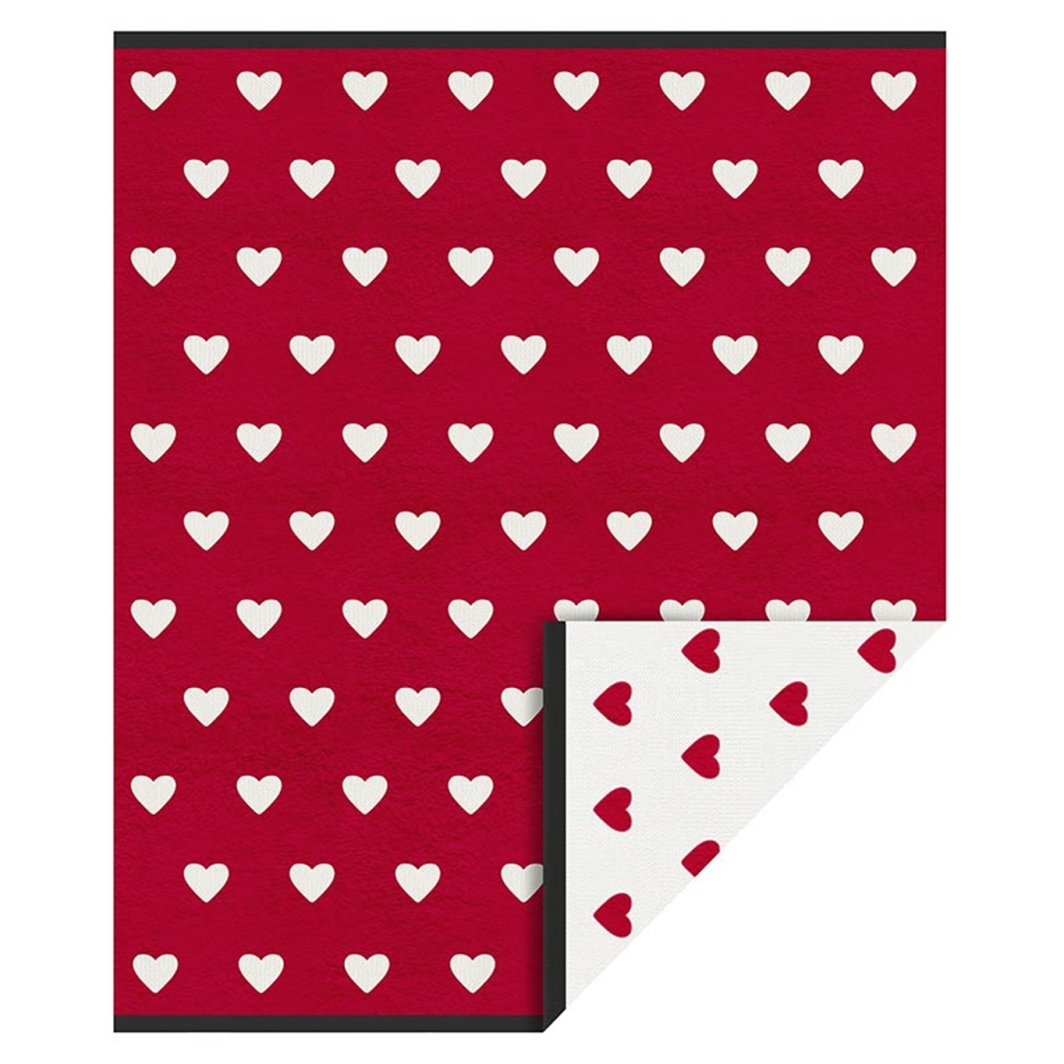 Picture of Bella Home N5761 Cozy Blanket&#44; Peony & Ivory Heart