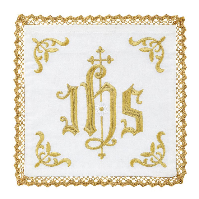 N7324 7 in. Square Embroidered IHS Chalice Pall