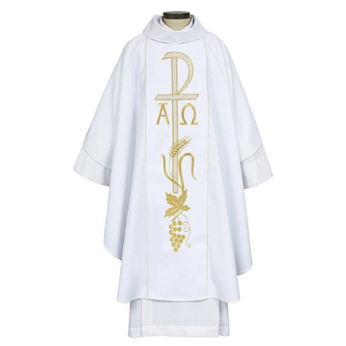 N7293WHT San Remo Collection Chasuble with Inner Stole, White