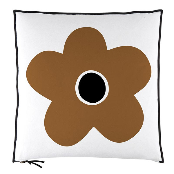 P2625 26 in. Square Cotton & Duck Feather Euro Pillow - Flower