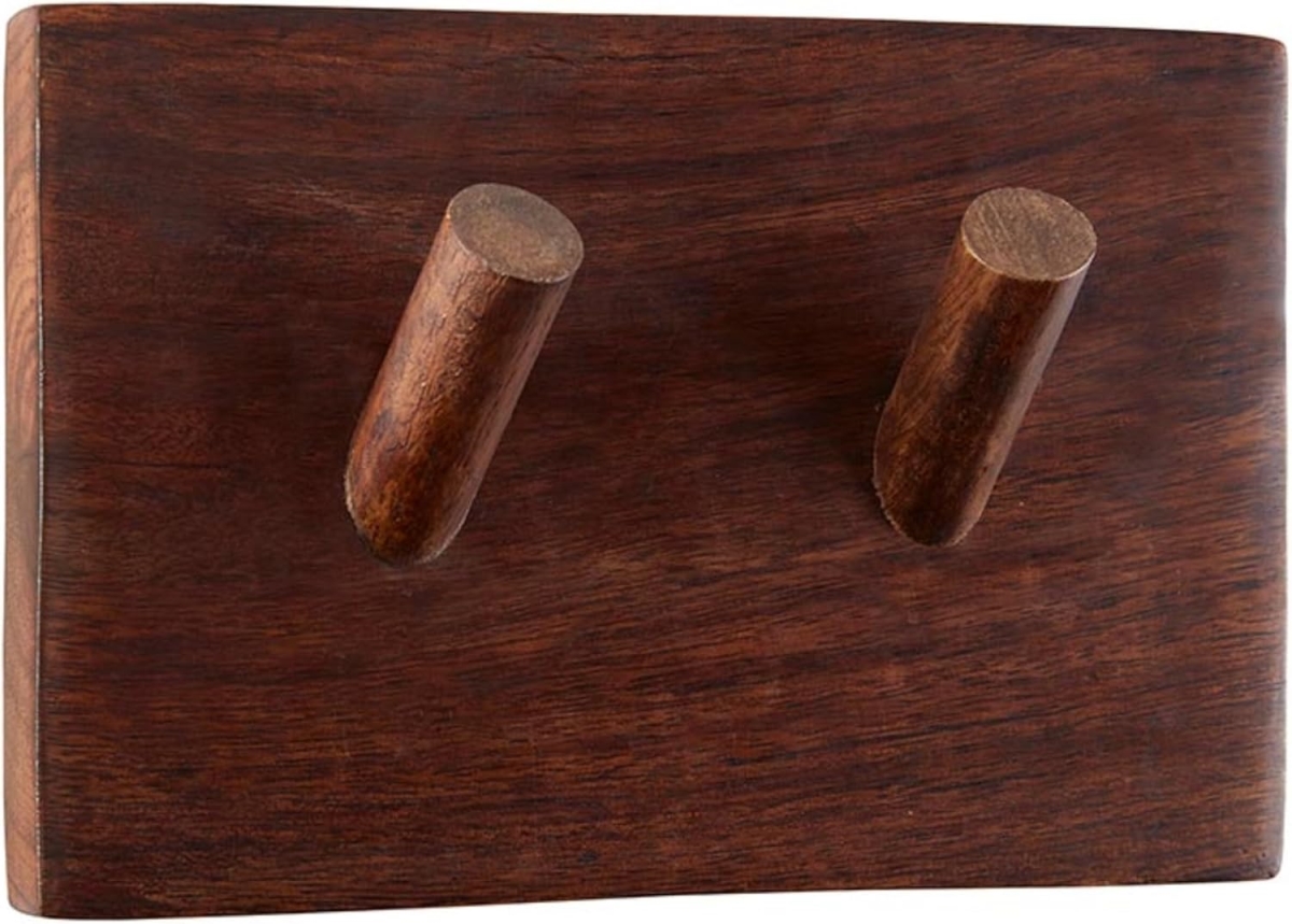 Picture of 47th & Main DMR811 Mango Wood 2 Peg Hooks&#44; Walnut