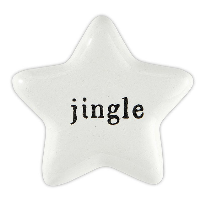 P5796 2 x 2 x 0.4 in. Ceramic Star - Jingle