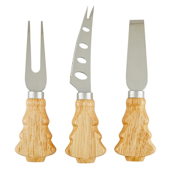P5718 5 in. Tree Handle Cheese Knives - Set of 3