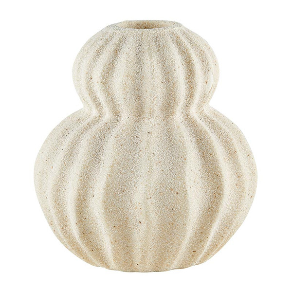 Picture of 47th & Main FMR129 3.5 Dia. x 4 in. Tiered Textured Modern Ceramic Vase for Home Decor&#44; White