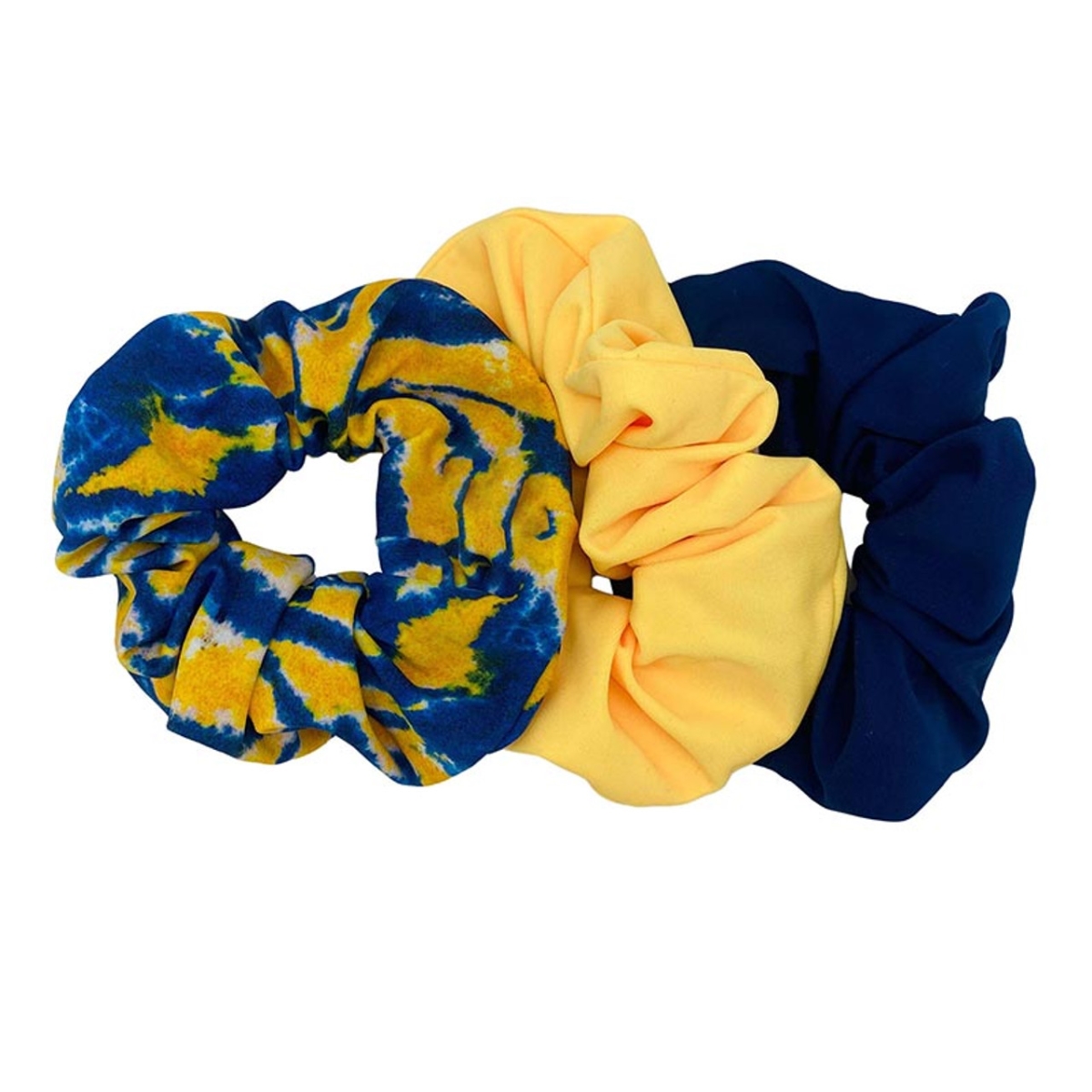 P30683 Hair Scrunchie - Navy & Sunshine Tie Dye
