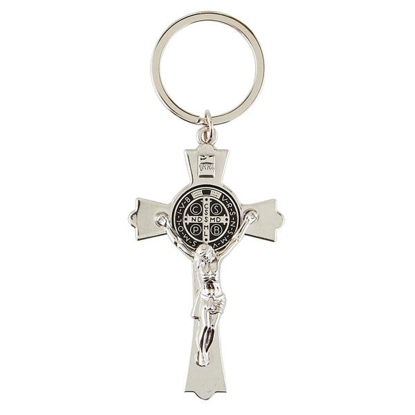J0630 2.75 in. Saint Benedict Crucifix Keychain