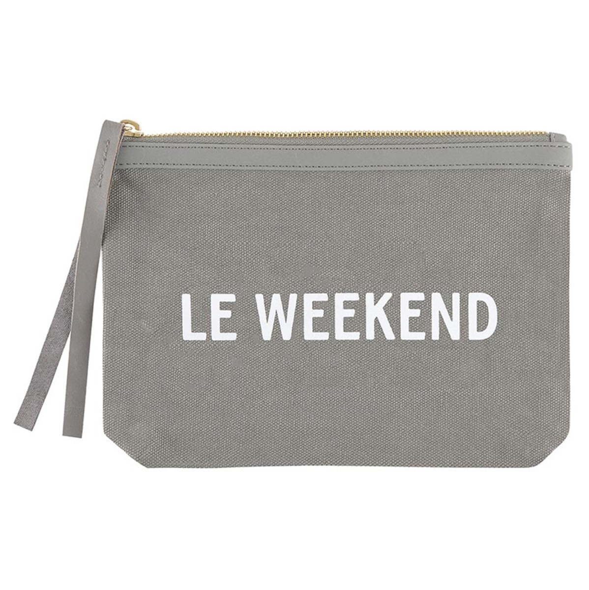 Picture of Bella Apparel N2615 Gray Canvas Pouch&#44; Le Weekend