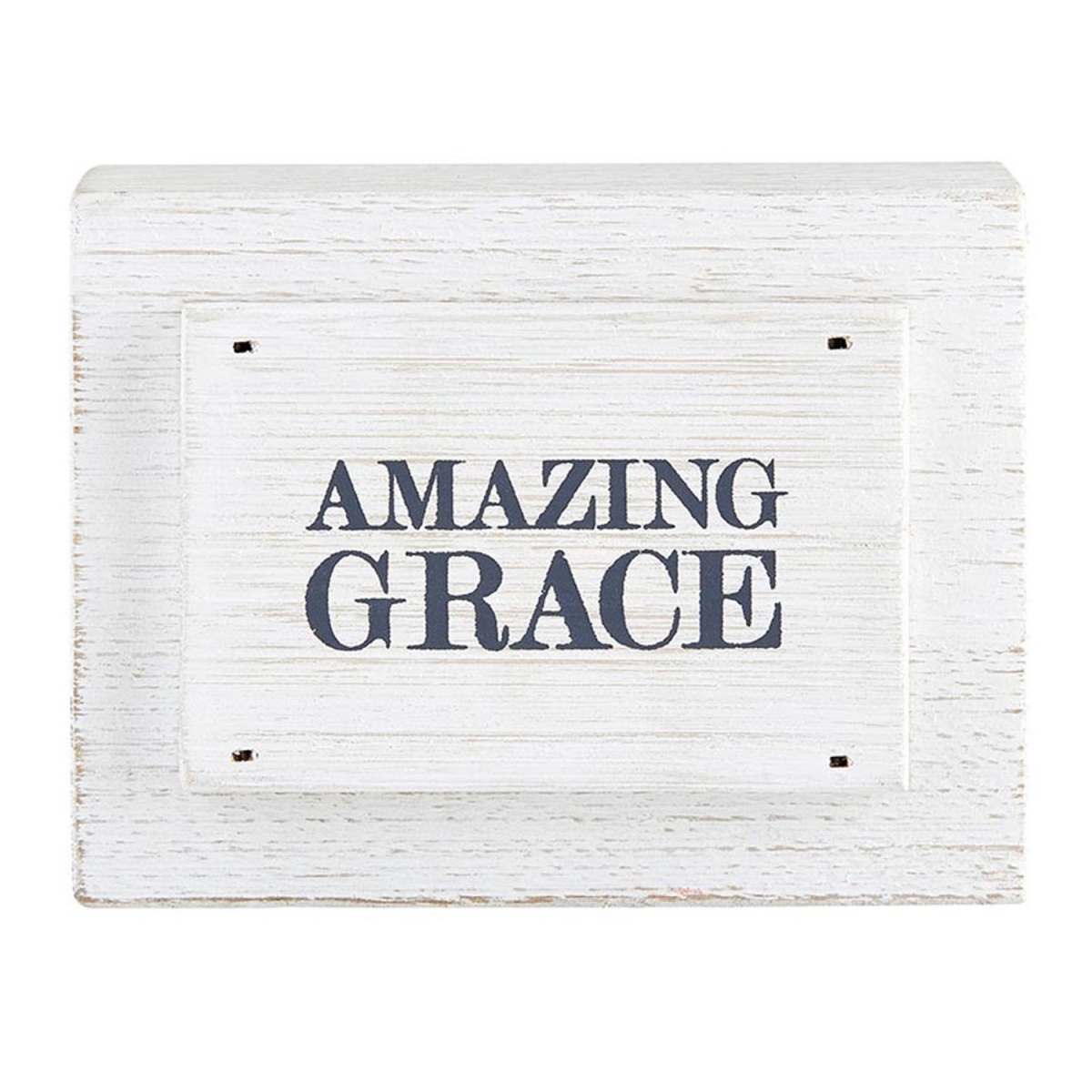Picture of Santa Barbara Design Studio N2372 4 x 3 in. Face to Face Wood Block Wall Art&#44; Amazing Grace