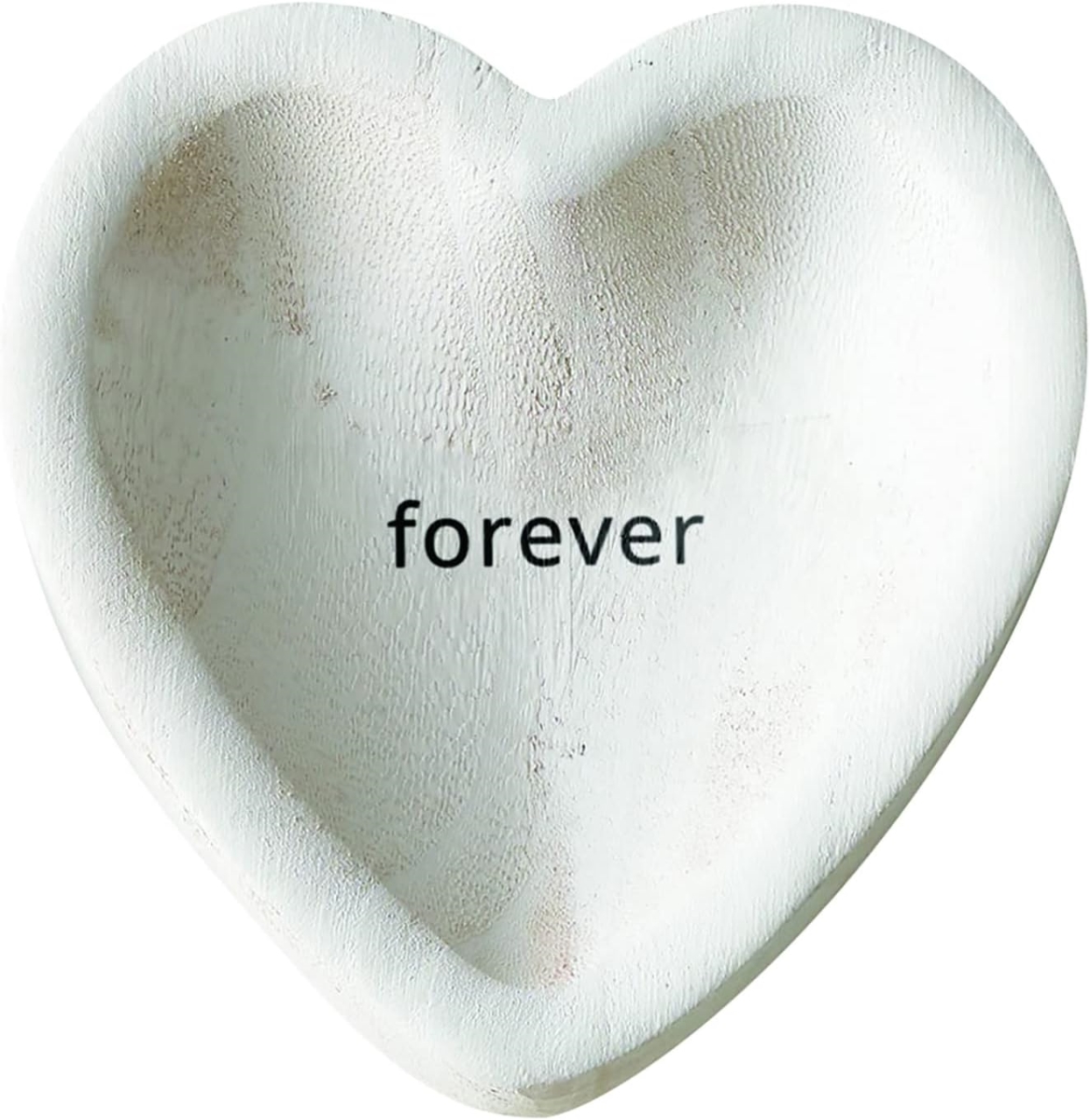 Picture of Santa Barbara Design Studio L1762 White Paulownia Wood Heart Decorative Tray&#44; Forever