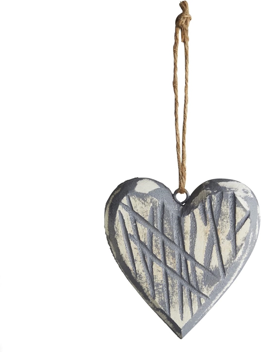Picture of 47th & Main CMR361 Grey Wood Heart Hanger Decor