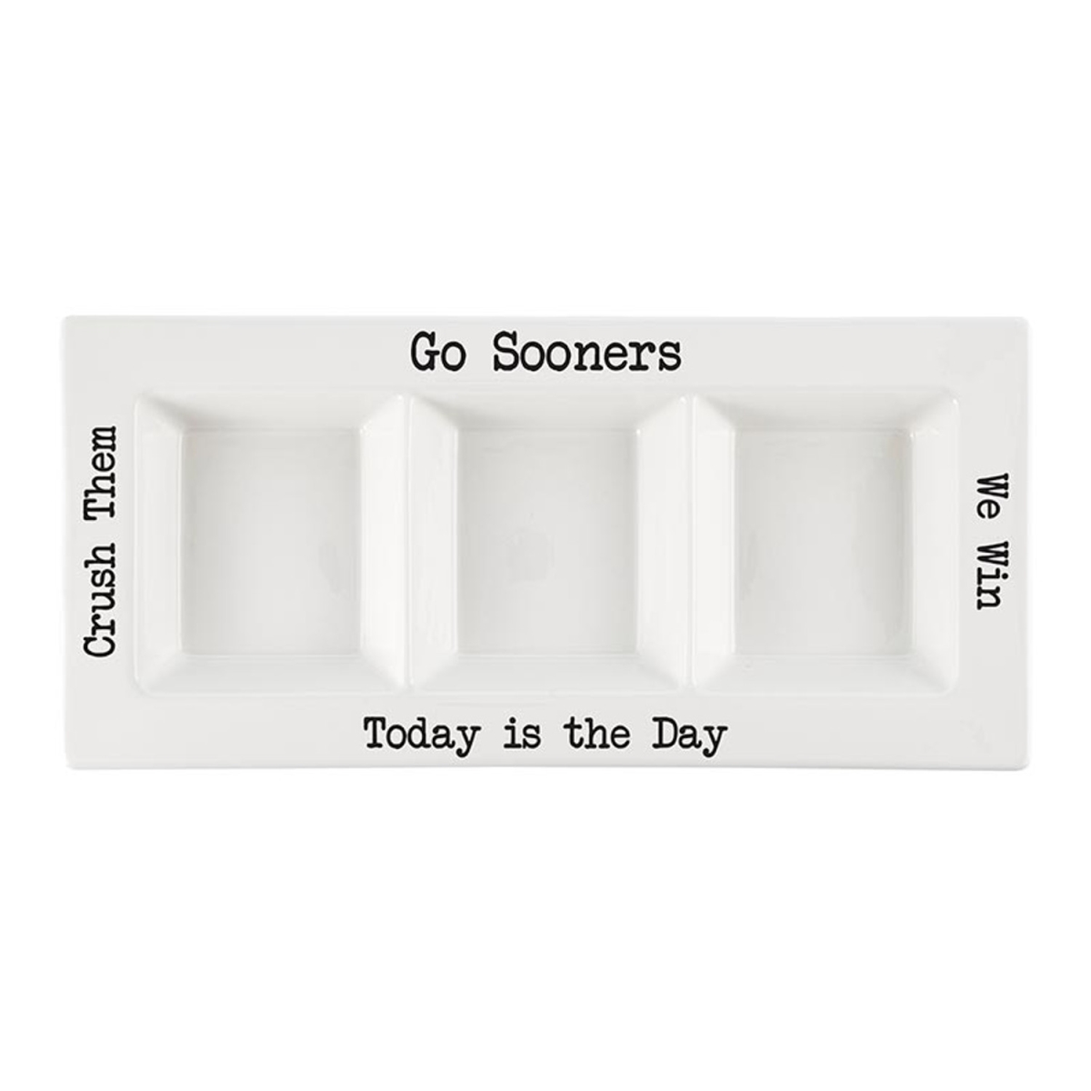Picture of 47th & Main CMR534 14.75 x 7 x 1.5 in. Sooners Condiment Platters