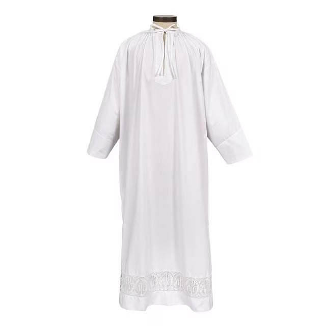 L5057SM Alpha & Omega Traditional Alb, White - Small